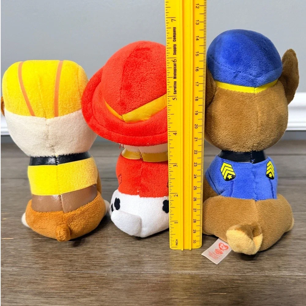 Ty Beanie Boos Paw Patrol Chase, Marshall, & Rubble Plush‎ Set